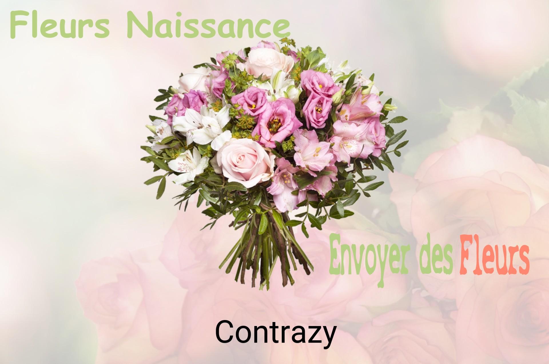Bouquet de fleurs de naissance livré à Contrazy